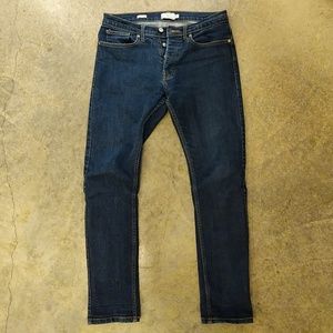 Topman 32 x 30 32S Dark Wash Jeans